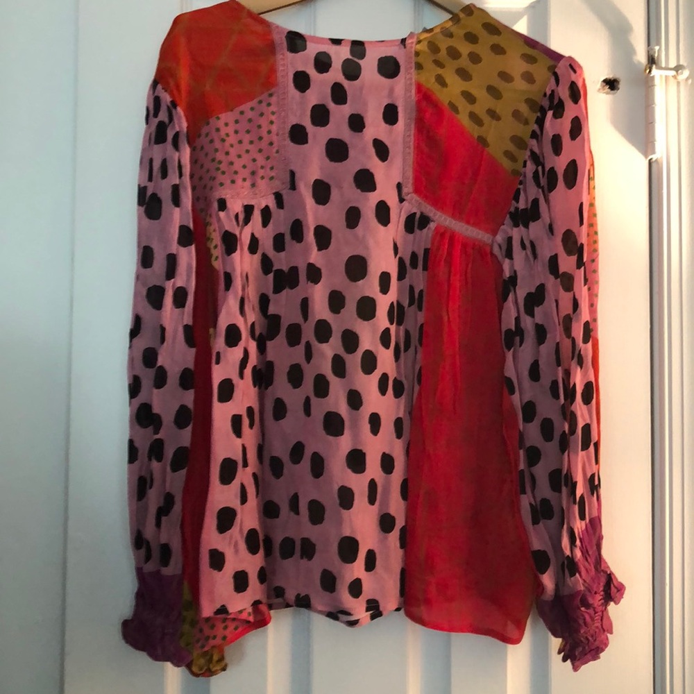 Anthro blouse.   Petite M.  Runs large